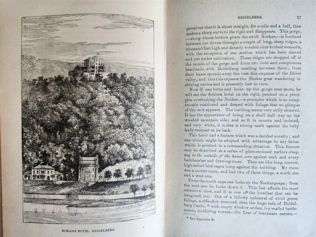 1880 TRAMP ABROAD by MARK TWAIN antique ILLUSTRATED 1st AMERICAN EDITION - 11