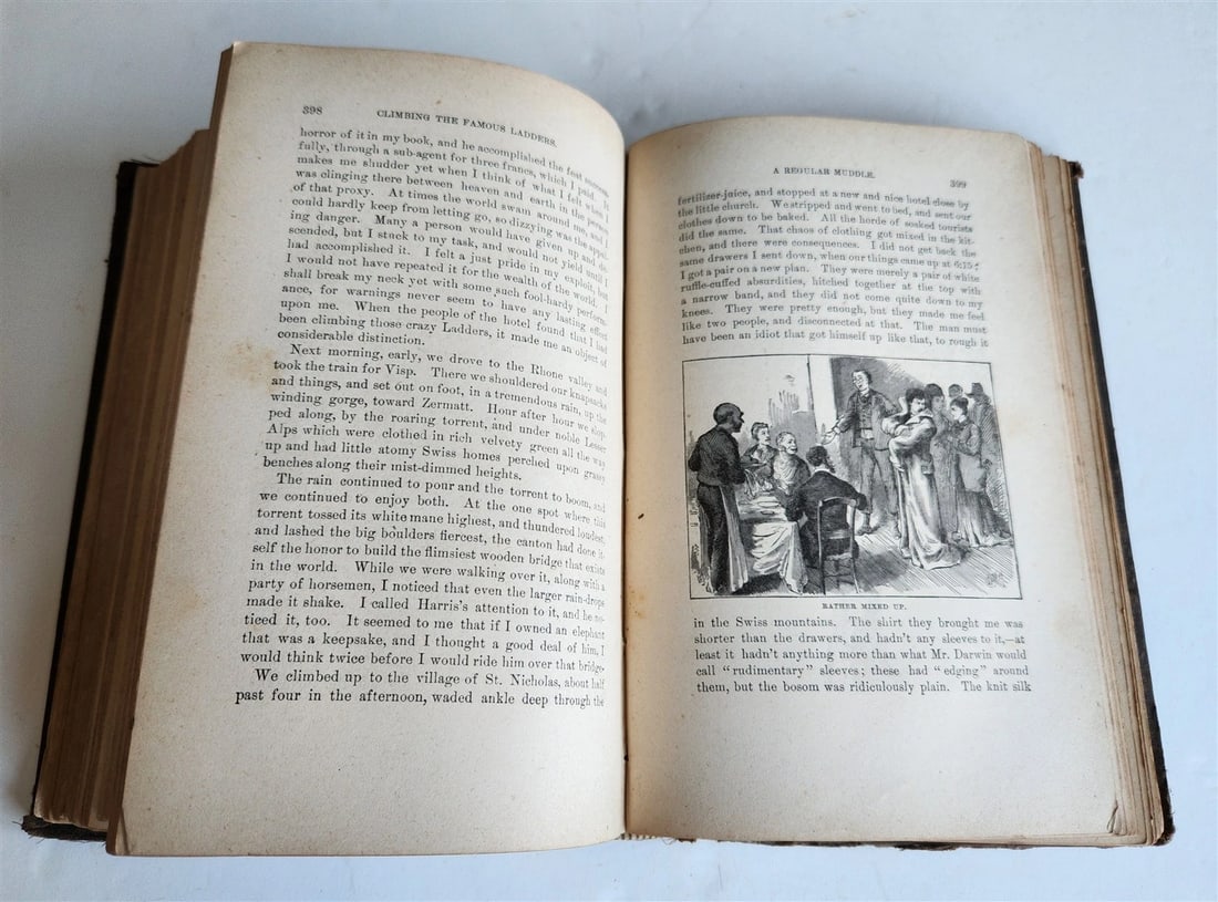 1880 TRAMP ABROAD by MARK TWAIN antique ILLUSTRATED 1st AMERICAN EDITION - 15