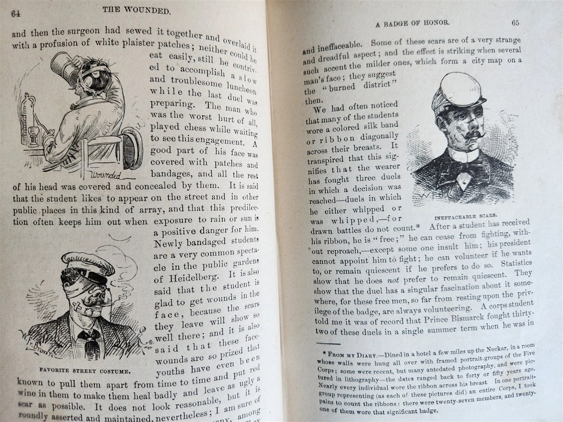 1880 TRAMP ABROAD by MARK TWAIN antique ILLUSTRATED 1st AMERICAN EDITION - 7