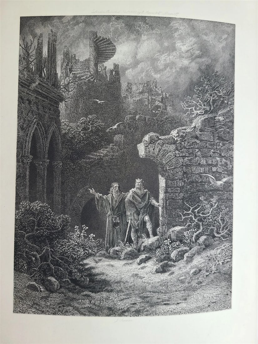 1868 GUSTAVE DORE ILLUSTRATED ENID by ALFRED TENNYSON antique FOLIO poetry - 3