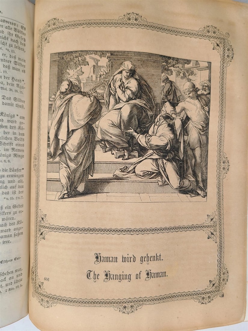 1870 BIBLE in GERMAN ILLUSTRATED Philadelphia AMERICANA antique w/ CLASPS - 15