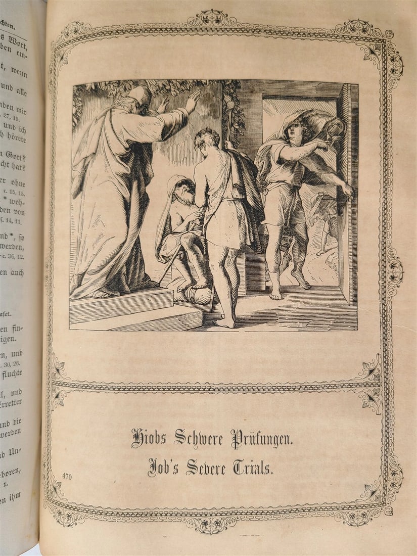 1870 BIBLE in GERMAN ILLUSTRATED Philadelphia AMERICANA antique w/ CLASPS - 16