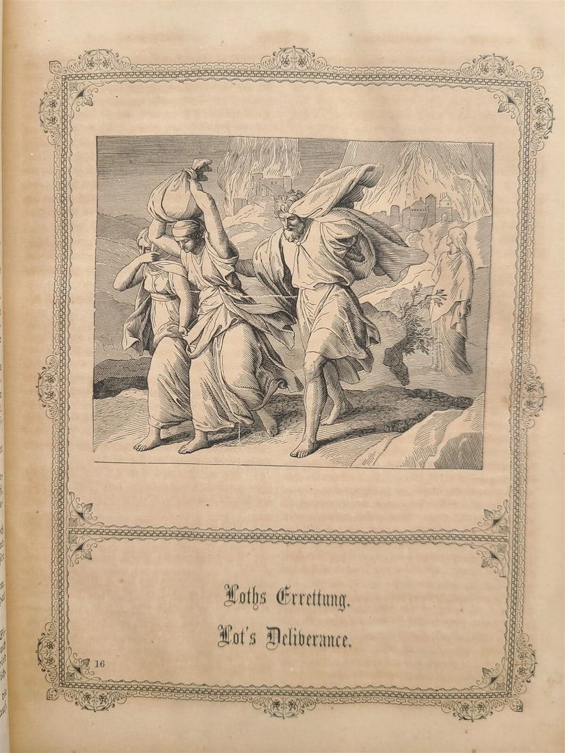1870 BIBLE in GERMAN ILLUSTRATED Philadelphia AMERICANA antique w/ CLASPS - 9
