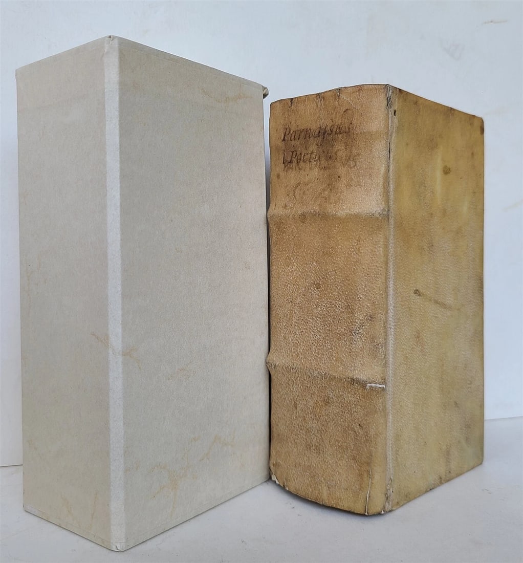 1617 POETRY PARNASSUS POETICUS antique VELLUM BOUND over 1000 pages w/ slip case (1 of 11)