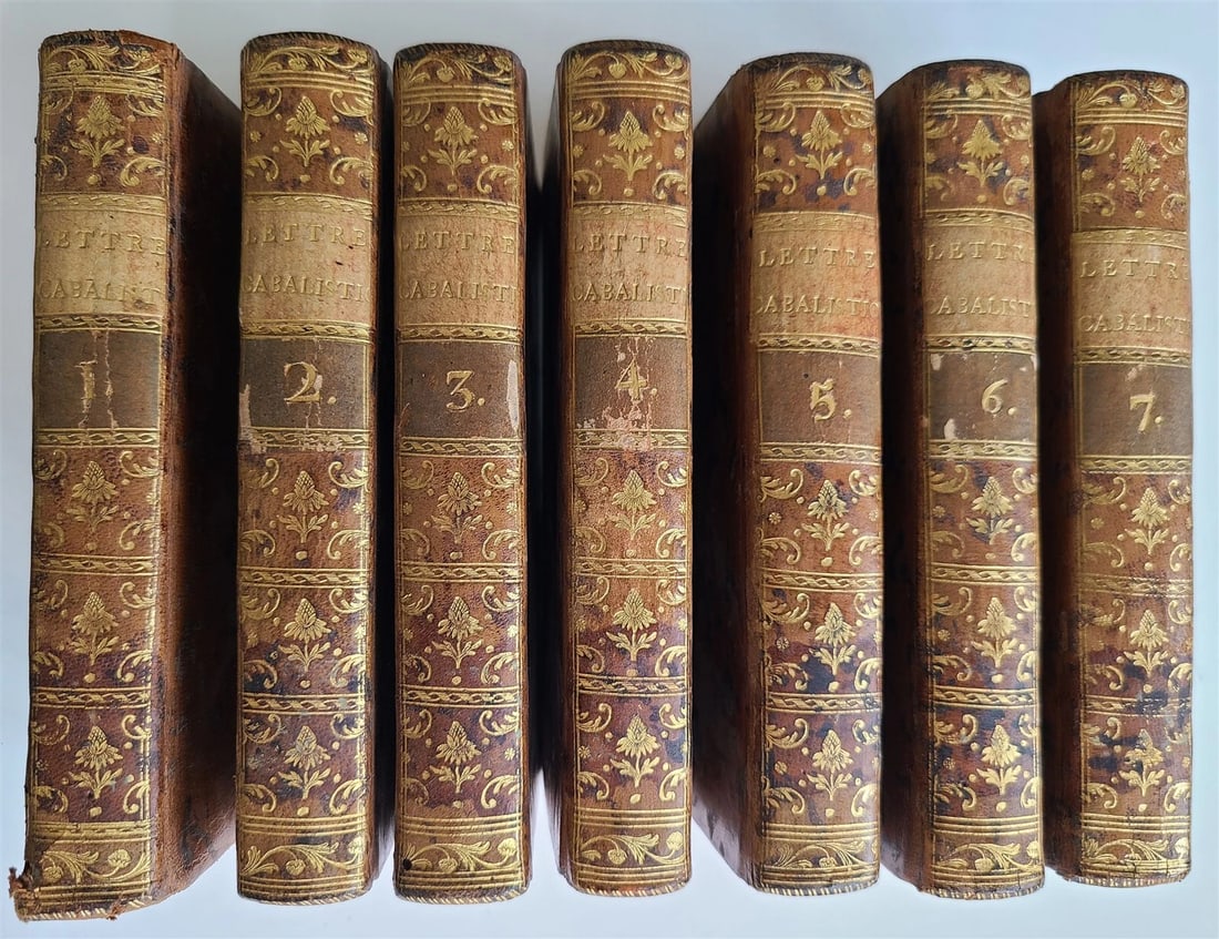 1769 CABALISTIC LETTERS by Jean Baptiste de Boyer 7 VOLUMES in FRENCH antique - 4