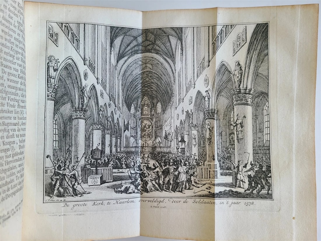 1752-1759 NETHERLANDS HISTORY 21 volumes antique ILLUSTRATED w/MAPS VELLUM BOUND - 14