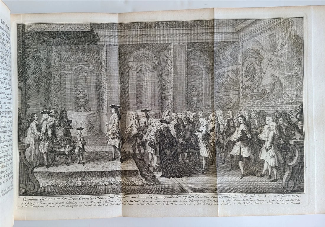 1752-1759 NETHERLANDS HISTORY 21 volumes antique ILLUSTRATED w/MAPS VELLUM BOUND - 15