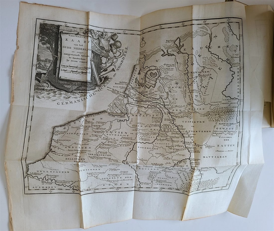 1752-1759 NETHERLANDS HISTORY 21 volumes antique ILLUSTRATED w/MAPS VELLUM BOUND - 17