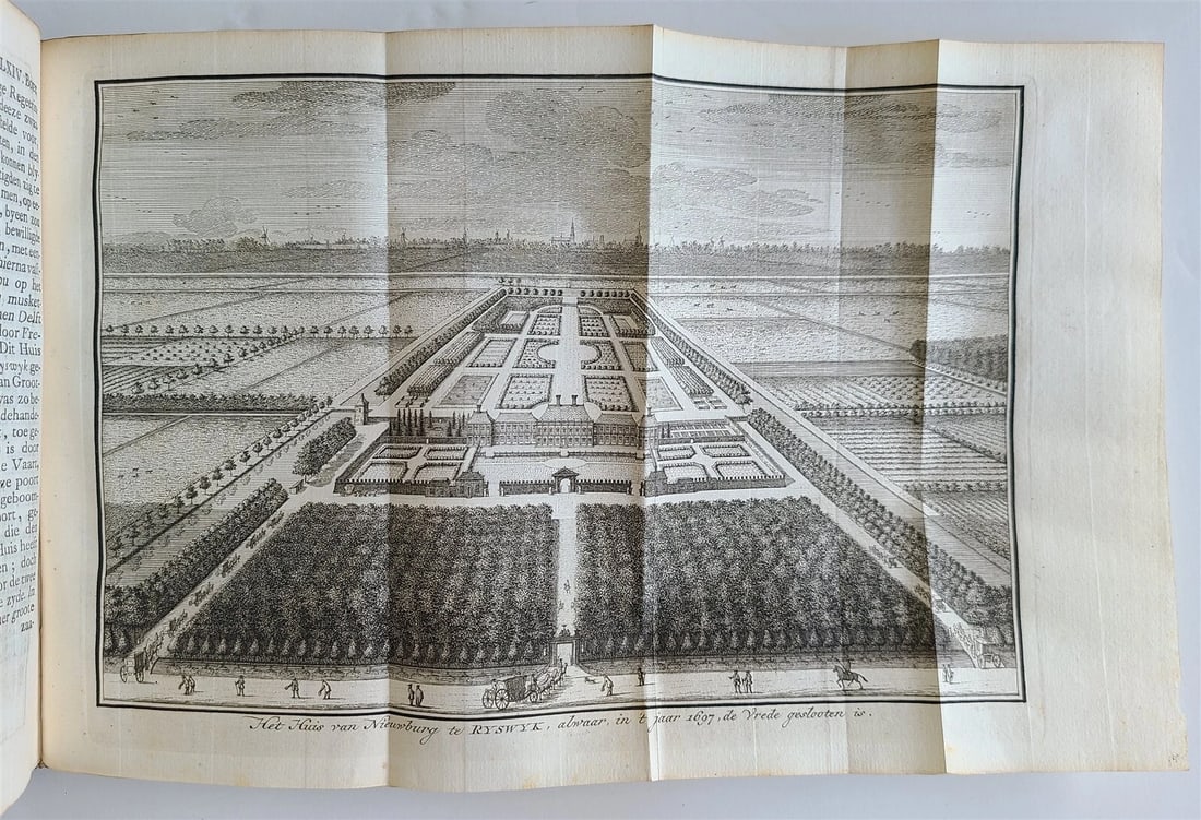 1752-1759 NETHERLANDS HISTORY 21 volumes antique ILLUSTRATED w/MAPS VELLUM BOUND - 19