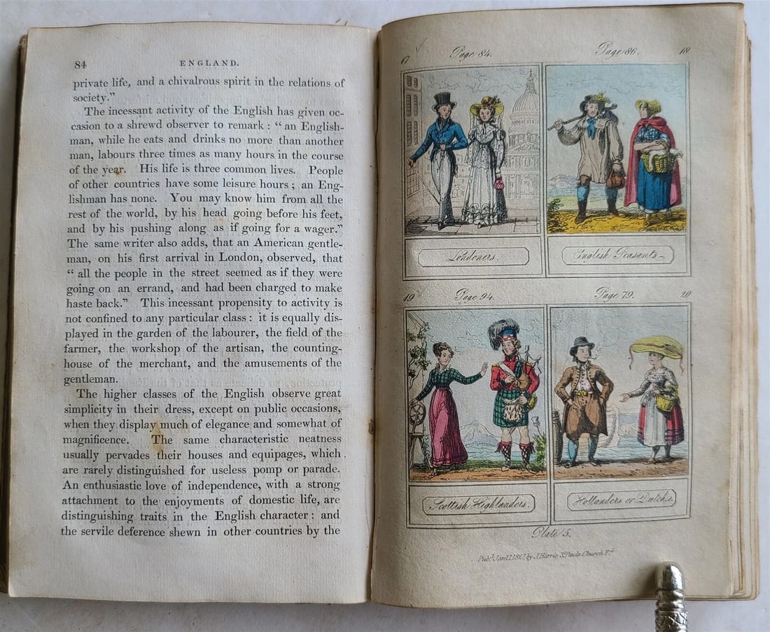 1827 COSMORAMA antique illustrated CHILDREN BOOK - 19