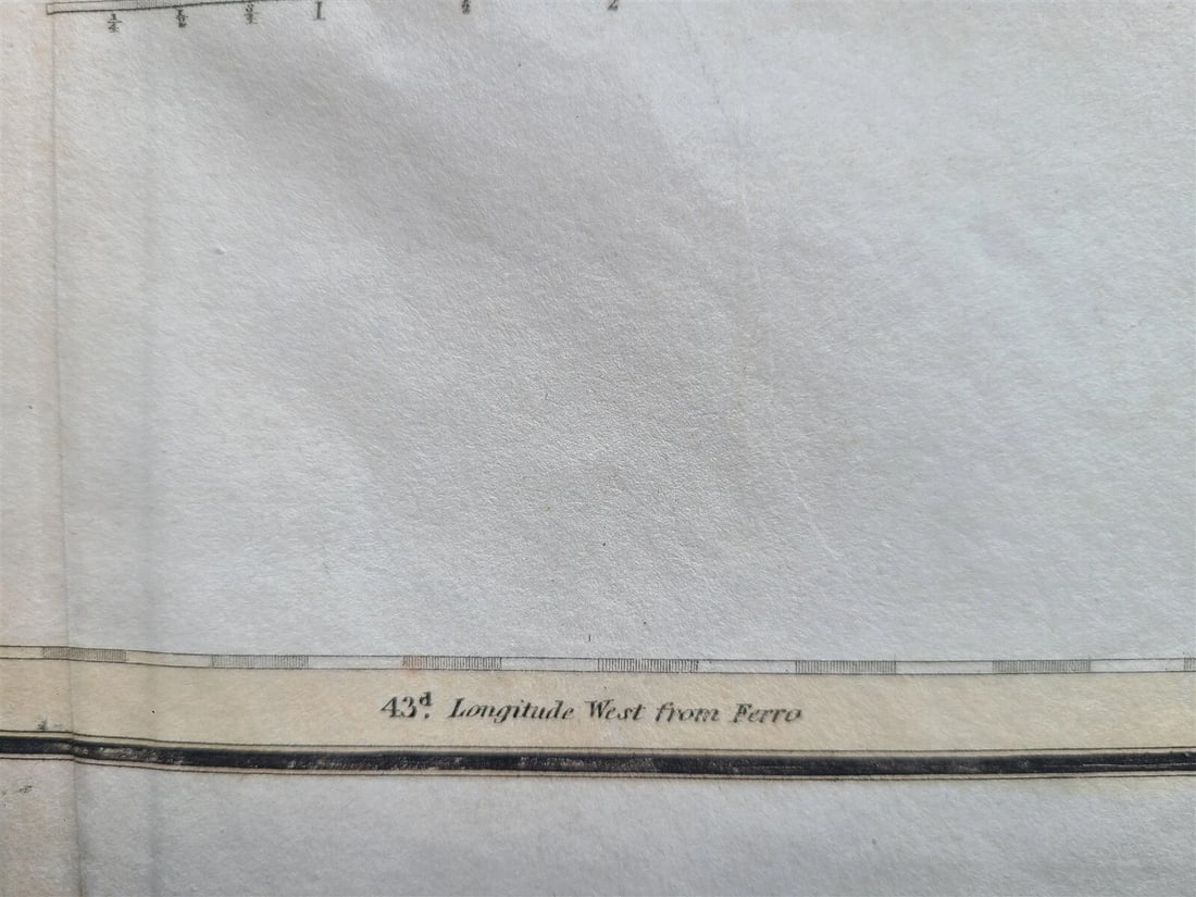 1814 MAP of WEST INDIA ISLANDS Carribean MARTINICO & DOMINICA antique 21 x 28" - 7