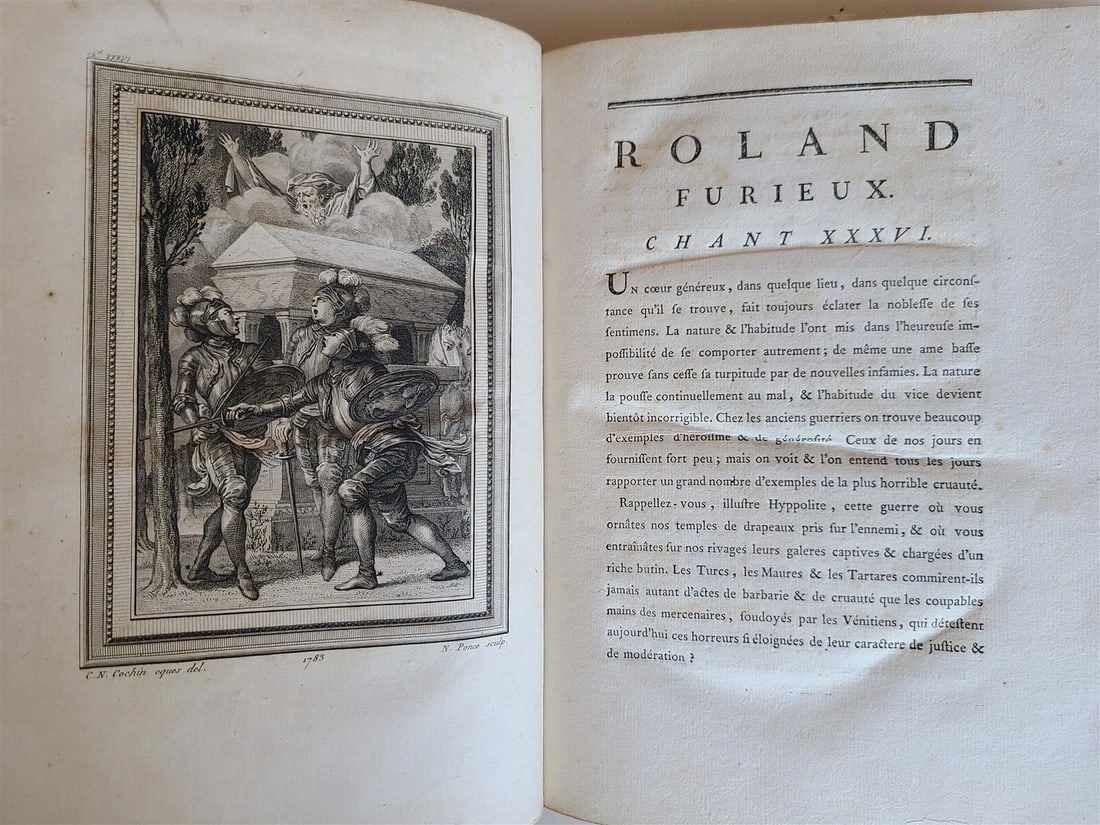 1775-83 ORLANDO FURIOSO by LODOVICO ARIOSTO 4 VOLUMES antique ILLUSTRATED POETRY - 3