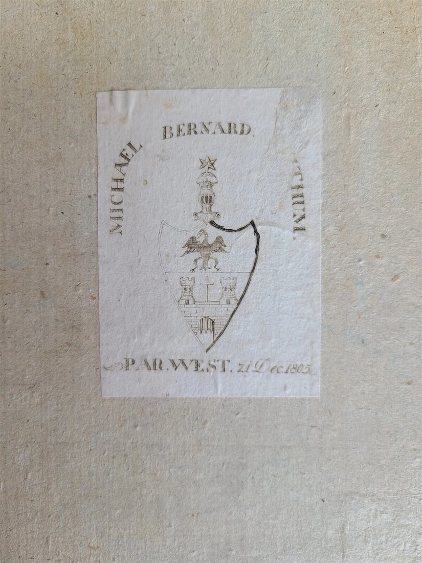 1770 BIBLE in GERMAN & LATIN ILLUSTRATED 2 FOLIO VOLUMES antique PIGSKIN BINDING - 17