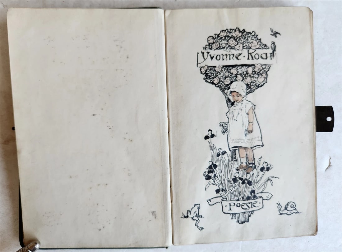 1855 ALBUM AMICORUM - MANUSCRIPT POETRY GERMAN BOOK antique ILLUSTRATED Landau (1 of 20)