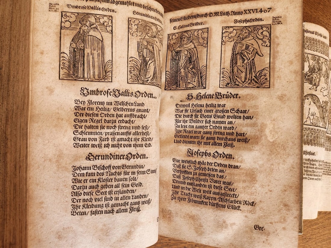 1661-1664 MARTIN LUTHER WORKS 7 FOLIO VOLS antique VELLUM in GERMAN ILLUSTRATED - 12