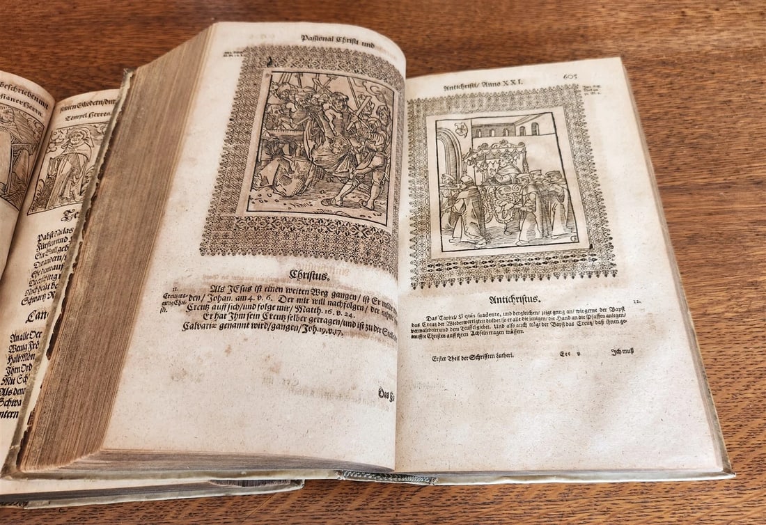 1661-1664 MARTIN LUTHER WORKS 7 FOLIO VOLS antique VELLUM in GERMAN ILLUSTRATED - 19