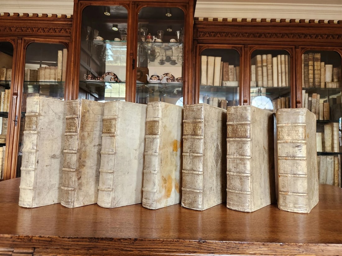 1661-1664 MARTIN LUTHER WORKS 7 FOLIO VOLS antique VELLUM in GERMAN ILLUSTRATED - 3