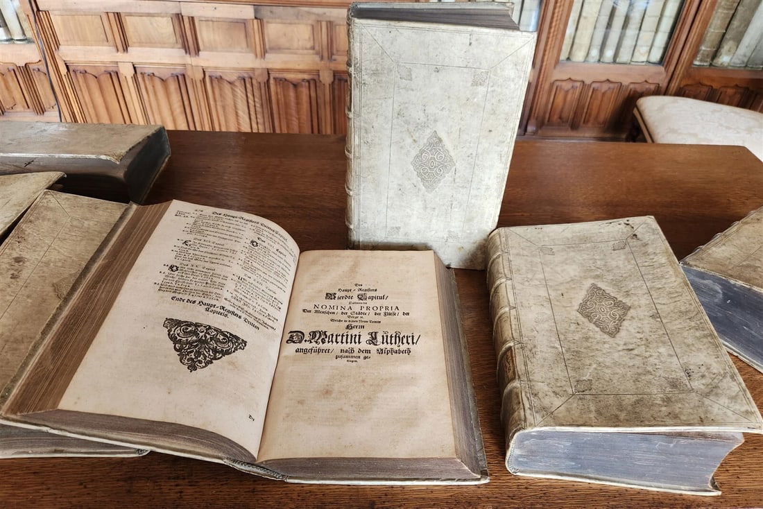 1661-1664 MARTIN LUTHER WORKS 7 FOLIO VOLS antique VELLUM in GERMAN ILLUSTRATED - 6