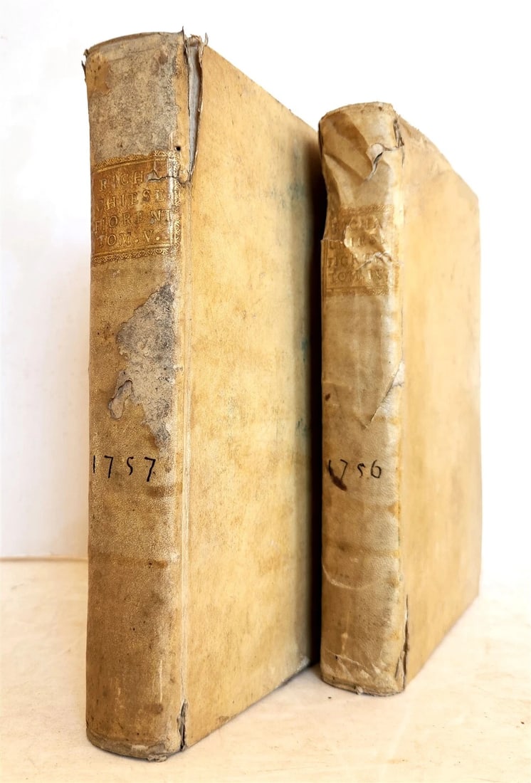 1756-1757 HISTORY of FLORENCE 2 VOLUMES antique ILLUSTRATED w/FOLDOUT ENGRAVINGS (1 of 12)