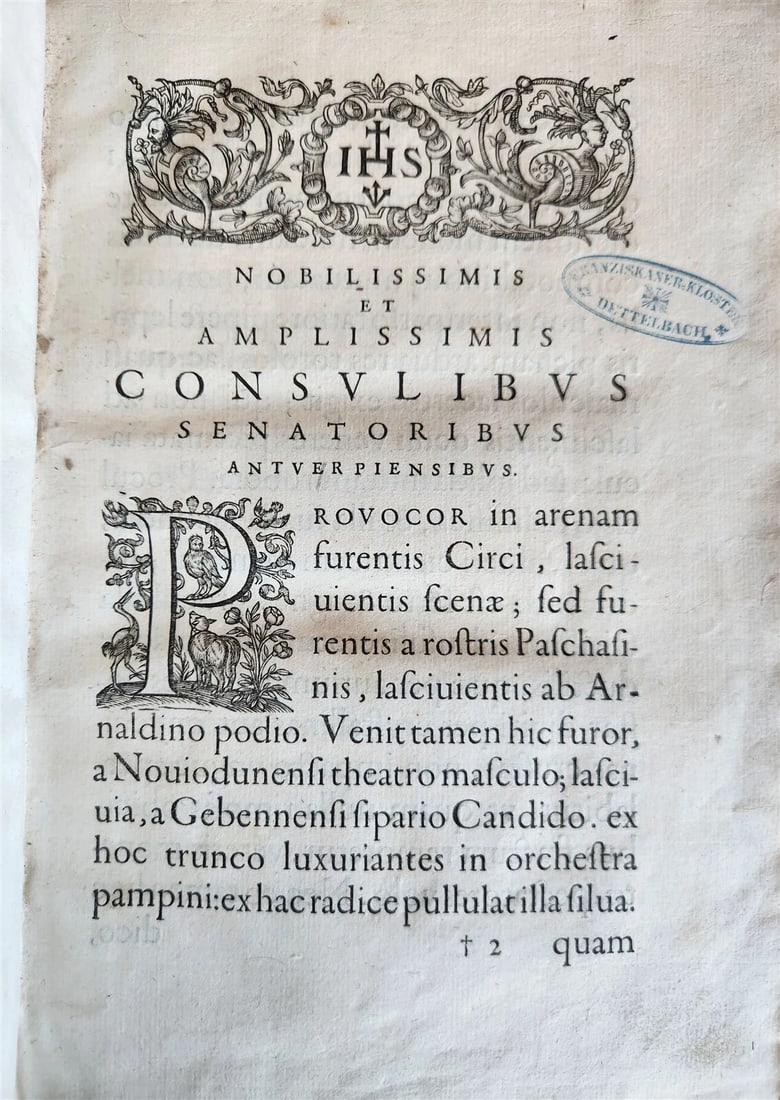 1605 JESUIT DEFENSE AGAINST ATTACKS of CALVINISTS antique PIGSKIN BINDING - 5