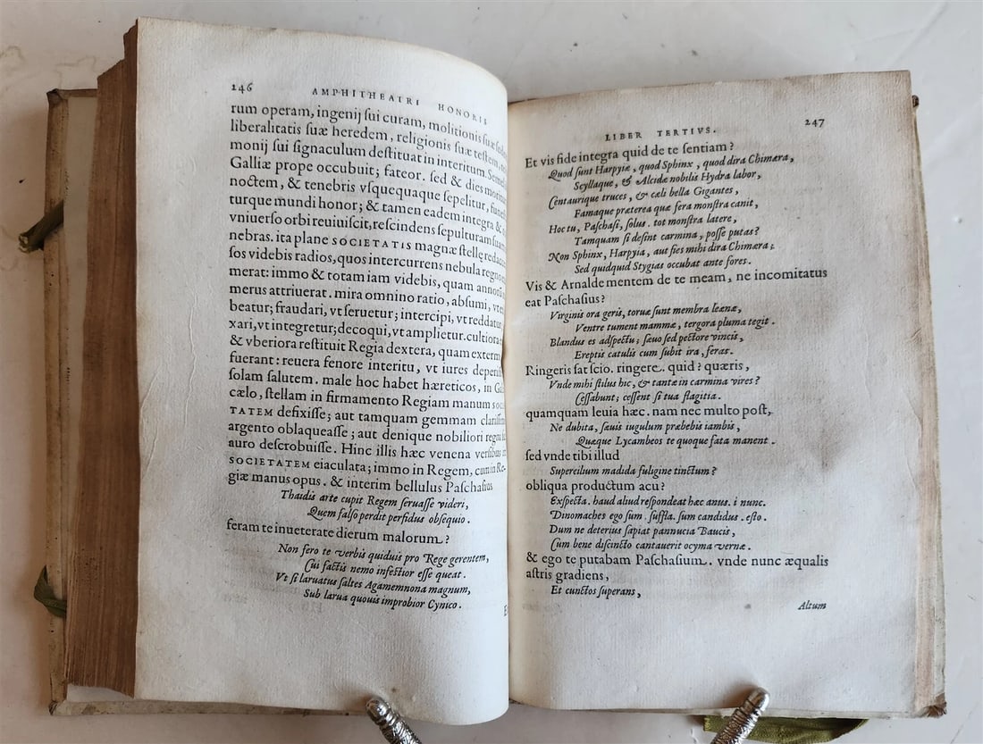 1605 JESUIT DEFENSE AGAINST ATTACKS of CALVINISTS antique PIGSKIN BINDING - 9