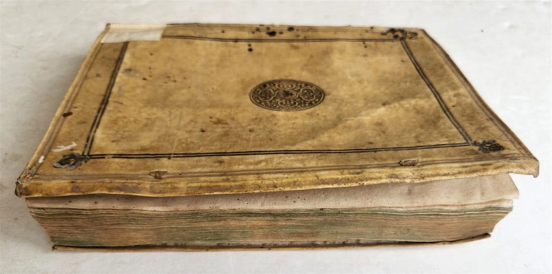 1602 HISTORY of POPES by Anastasius Bibliothecarius antique VELLUM - 3