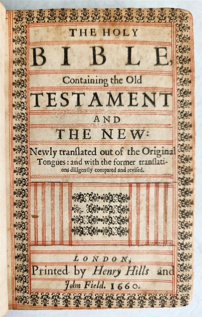 1660 BIBLE in ENGLISH antique OLD & NEW TESTAMENT by Henry Hill & John Field (1 of 11)