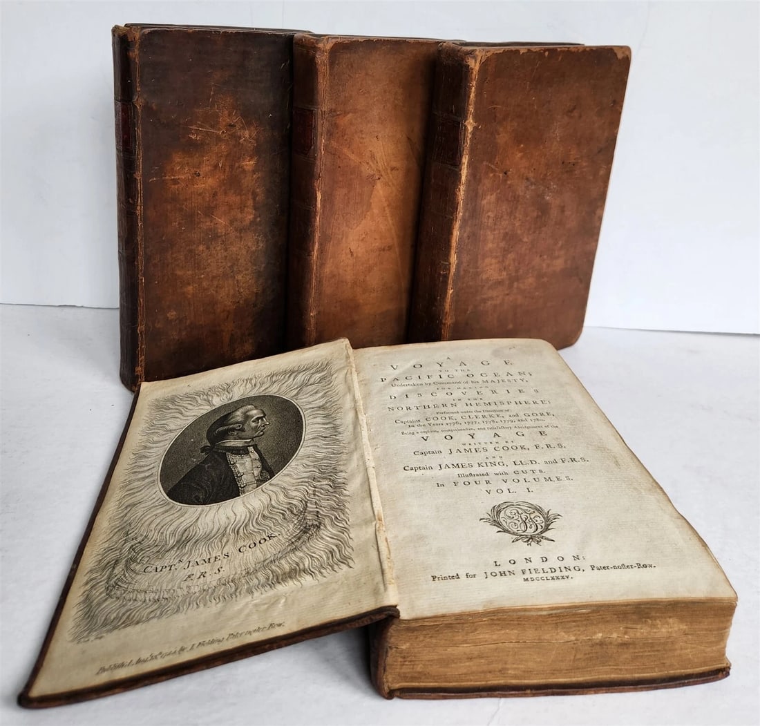 1784 TRAVELS of CAPTAIN JAMES COOK 4 VOLUMES ILLUSTRATED SET antique in ENGLISH (1 of 20)