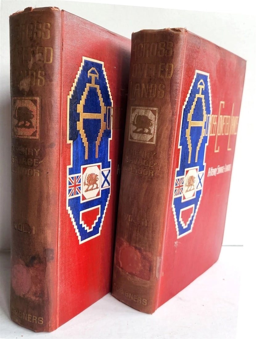 1903 ACROSS COVETED LANDS JOURNEY to CALCUTTA INDIA 2 VOLS. antique ILLUSTRATED (1 of 18)