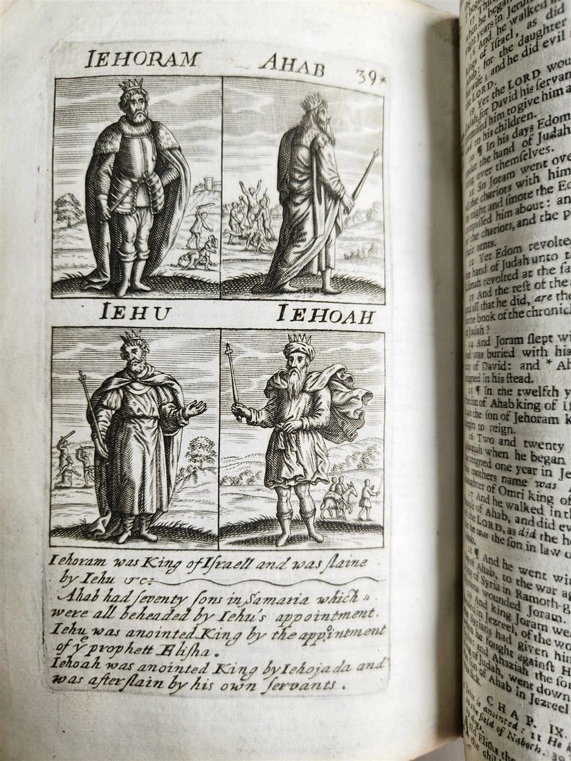 1695 BIBLE in ENGLISH OLD TESTAMENT antique ILLUSTRATED w/ NUMEROUS PLATES - 10