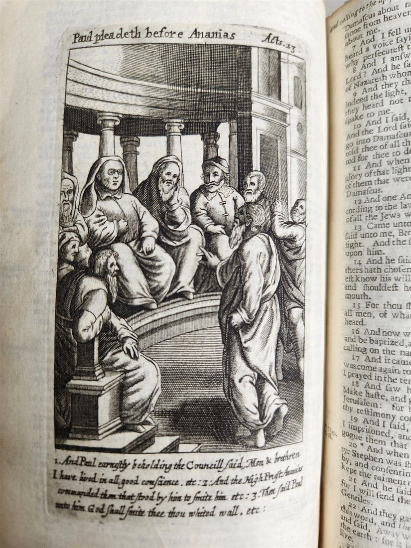 1695 BIBLE in ENGLISH OLD TESTAMENT antique ILLUSTRATED w/ NUMEROUS PLATES - 19