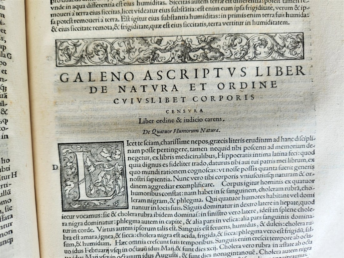 1565 RENAISSANCE EDITION OF GALEN antique FOLIO 16th century FAMOUS MEDICAL WORK - 7