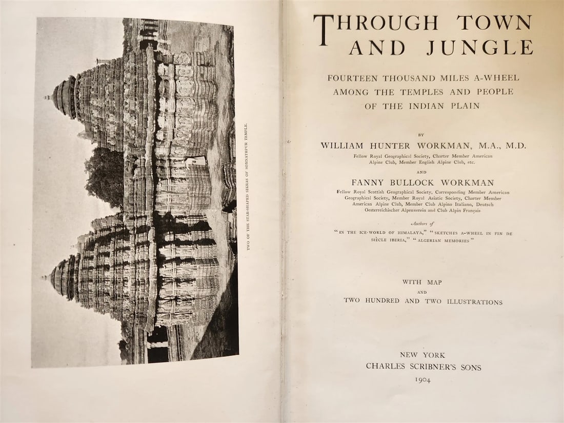 1904 Through Town & Jungle 14,000 Miles A-Wheel ... INDIA ILLUSTRATED antique: Title: 1904 Through Town & Jungle 14,000 Miles A-Wheel ... INDIA ILLUSTRATED antique Description: "Workman, William & Fanny. Through Town and Jungle. Fourteen Thousand Miles A-Wheel Among the Temples