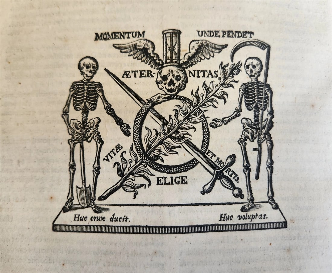 1720 COMMENTARIA in duodecim PROPHETAS MINORES PIGSKIN BOUND FOLIO antique - 7