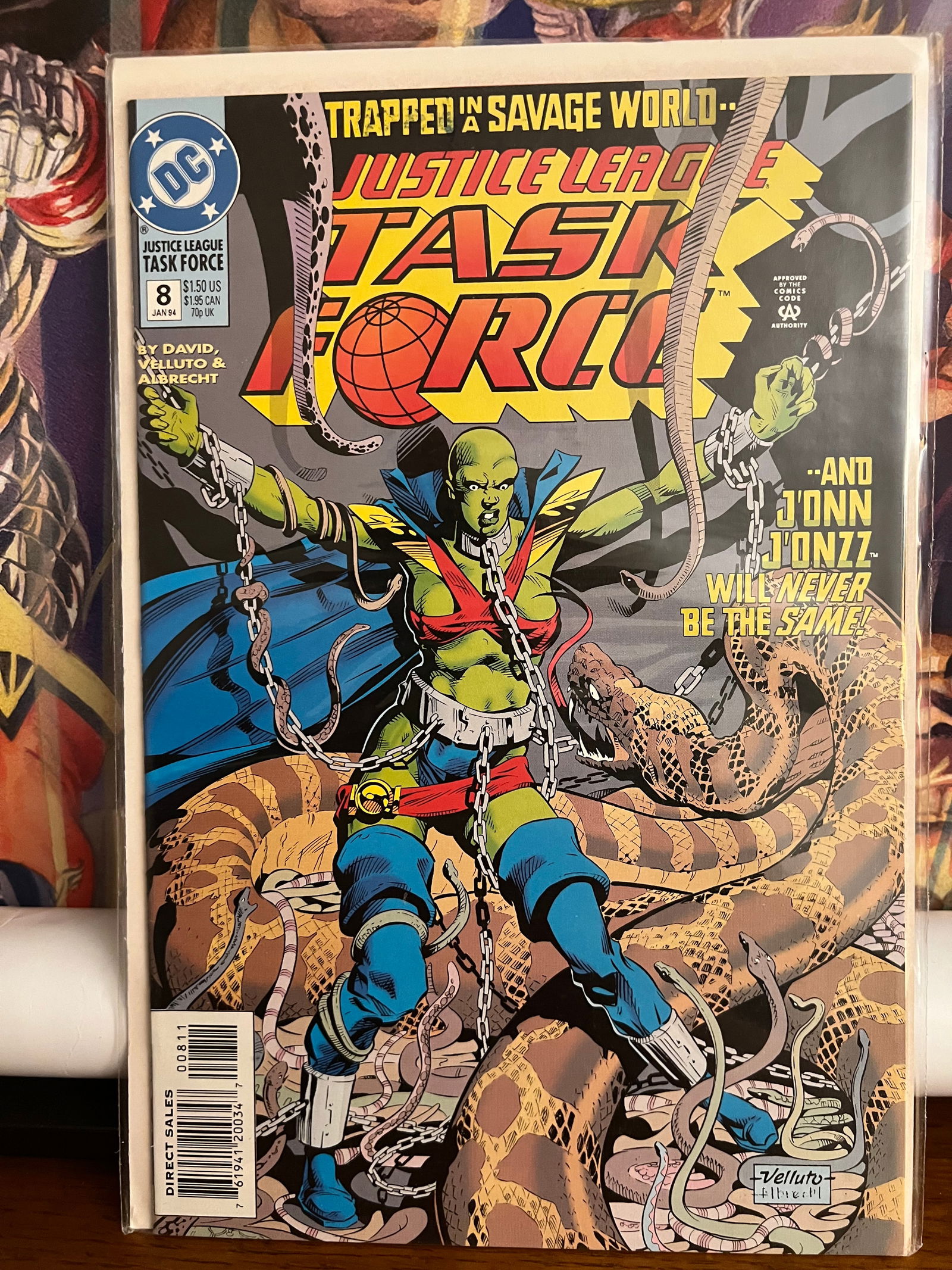 Justice League Task Force #8/Trapped in a Savage World: Title: Justice League Task Force #8/Trapped in a Savage World Description: Description: Date Period: 1994Materials: DC Comics Reserve: $12.00 Shipping:Domestic: Shipping rates are determined by