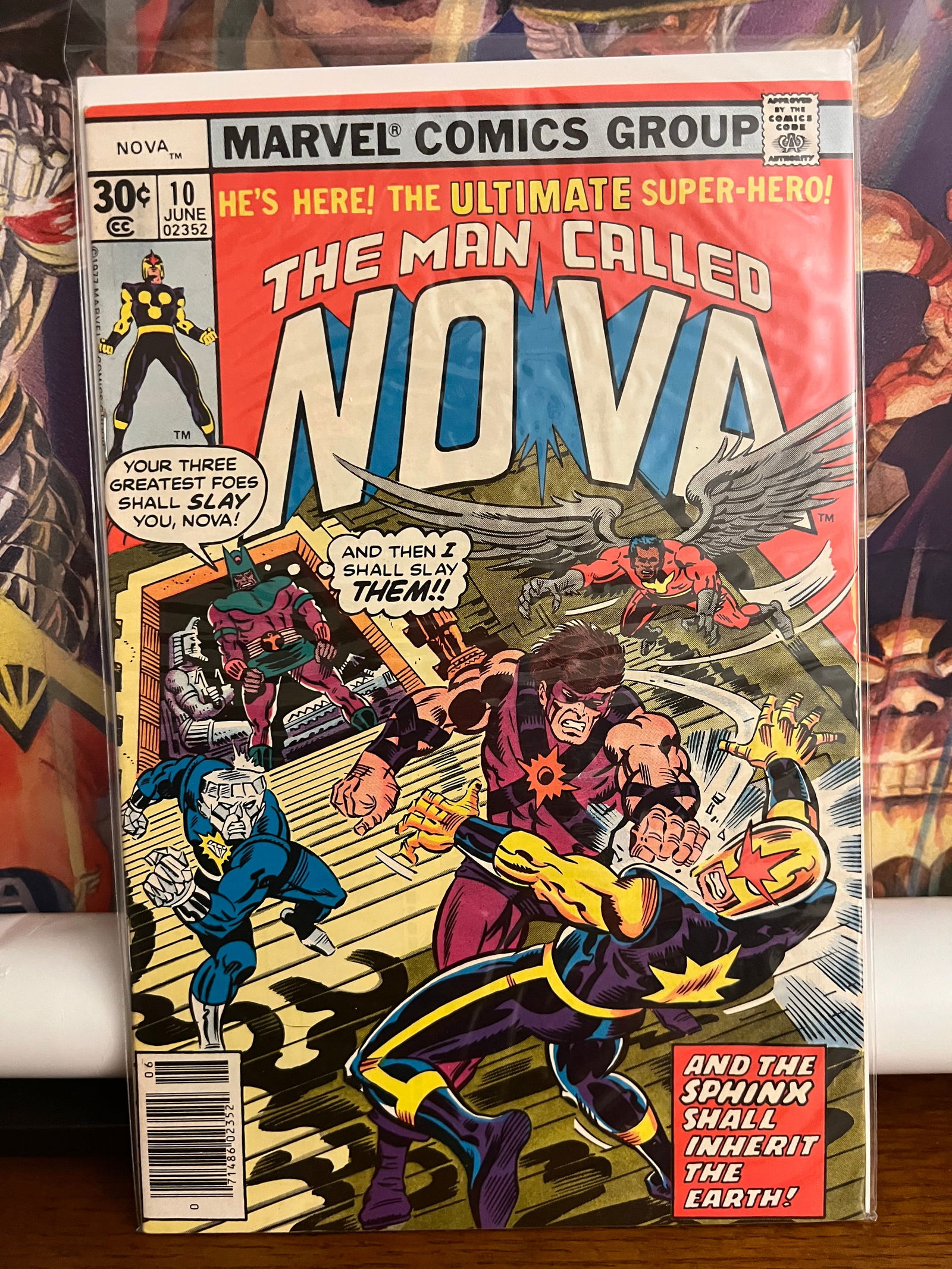 The Man Called Nova #10/The Spinx Shall Inherit the Earth!: Title: The Man Called Nova #10/The Spinx Shall Inherit the Earth! Description: Description: Nova#10/The Sphinx shall inherit the Earth!Date Period: 1977Materials: Marvel Comics Reserve: $12.00 