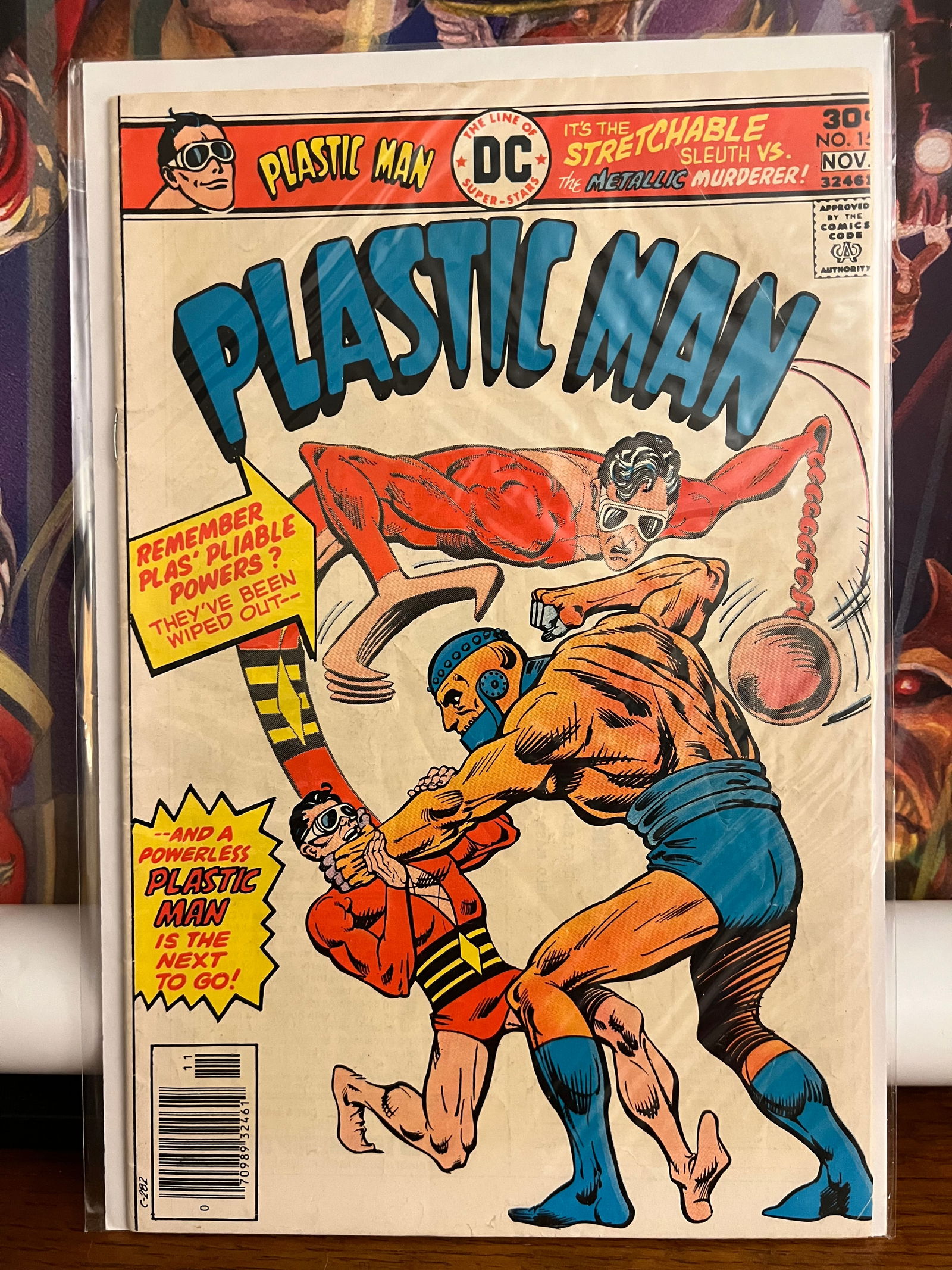 Plastic Man #15: Title: Plastic Man #15 Description: Description: Pasti-powers wiped Out!Date Period: 1976Materials: DC Comics Reserve: $16.00 Shipping:Domestic: Shipping rates are determined by