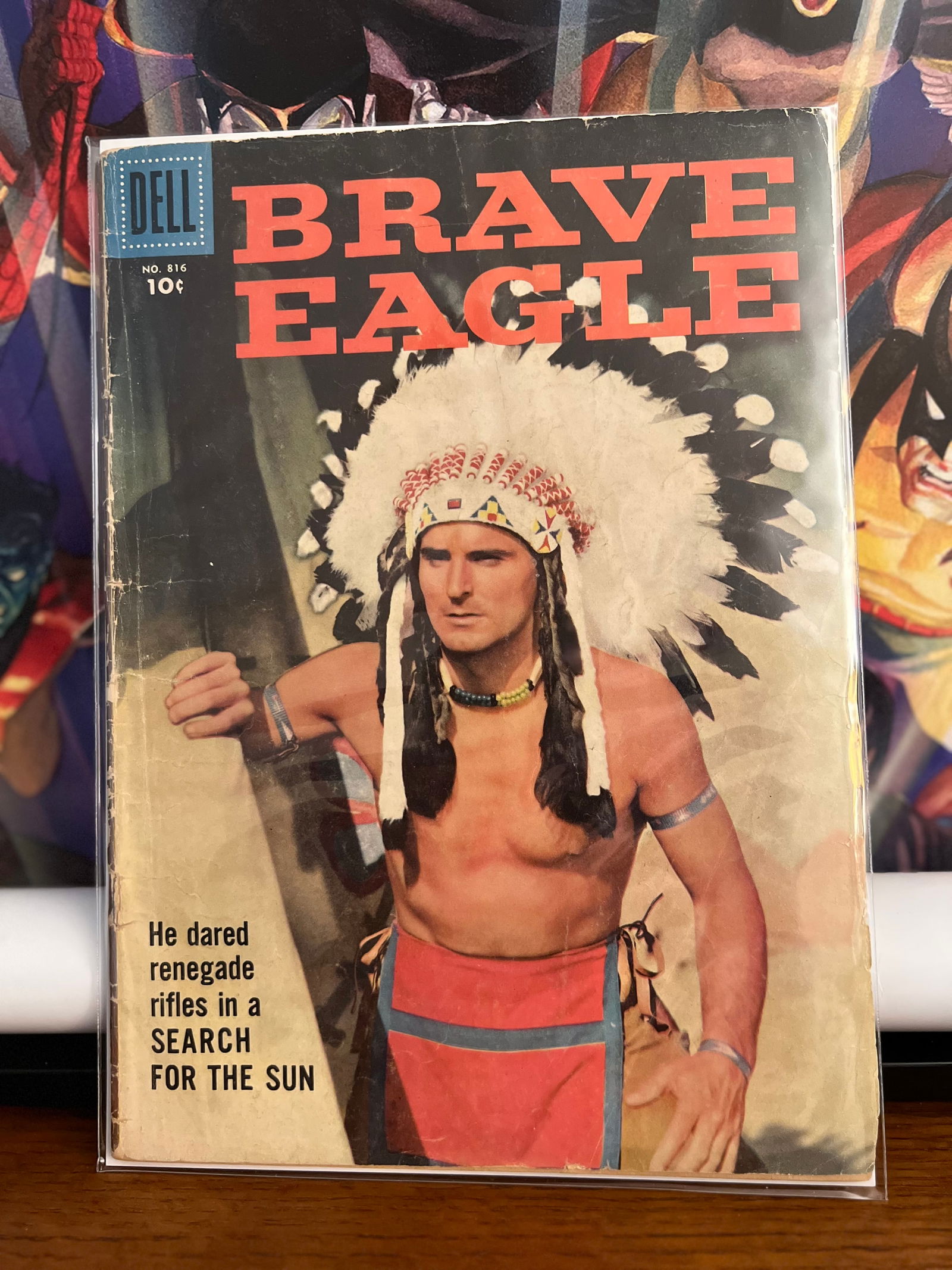 Brave Eagle 816: Title: Brave Eagle 816 Description: Description: Date Period: 1956 Materials: Dell Comics Reserve: $15.00 Shipping: Domestic: Shipping rates are determined by destination International: Foreign shi