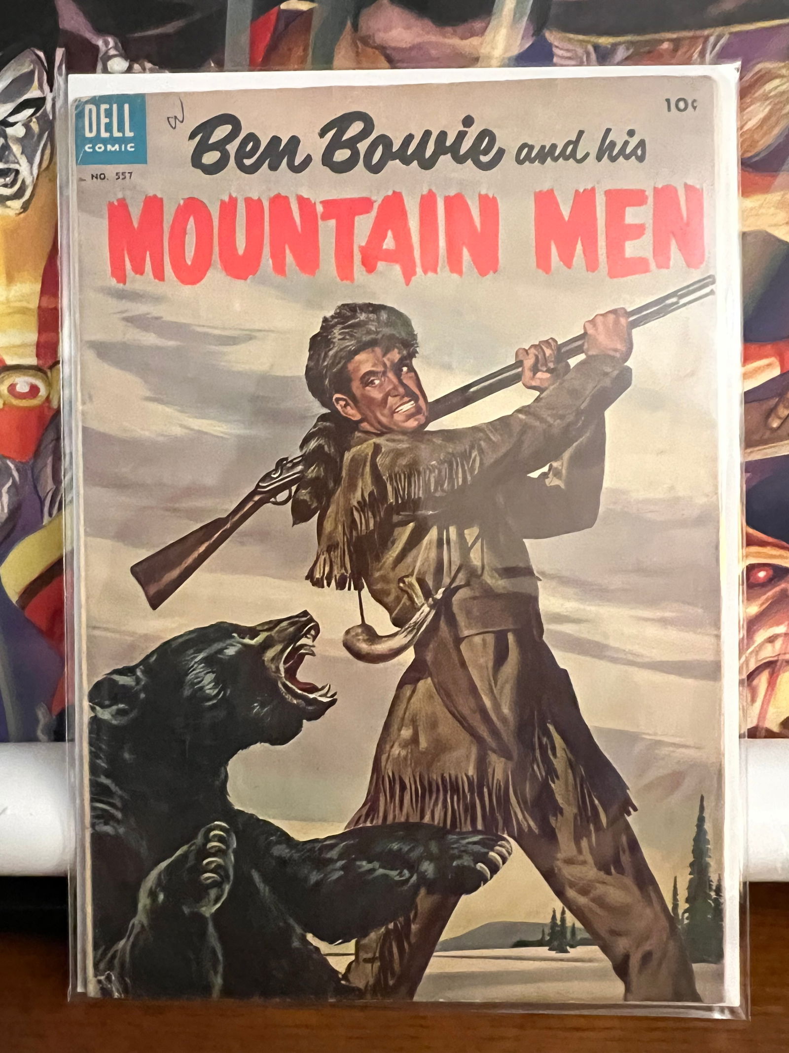Ben Bowie & his Mountain Men 557: Title: Ben Bowie & his Mountain Men 557 Description: Description: Mountain Men 557/Frank Thorne artDate Period: 1954Materials: Dell Comics Reserve: $22.00 Shipping:Domestic: Shipping rates are