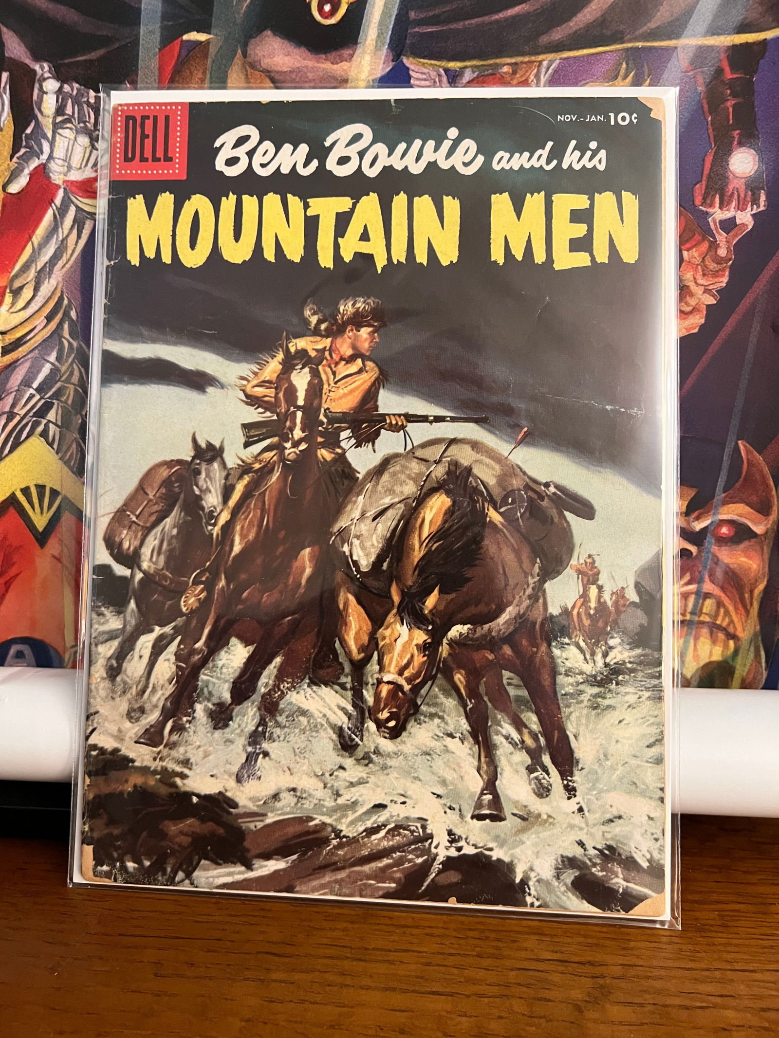 Ben Bowie & hs Mountain Men #9: Title: Ben Bowie & hs Mountain Men #9 Description: Description: Date Period: 1957Materials: Dell Comics Reserve: $12.00 Shipping:Domestic: Shipping rates are determined by destinationInternational: