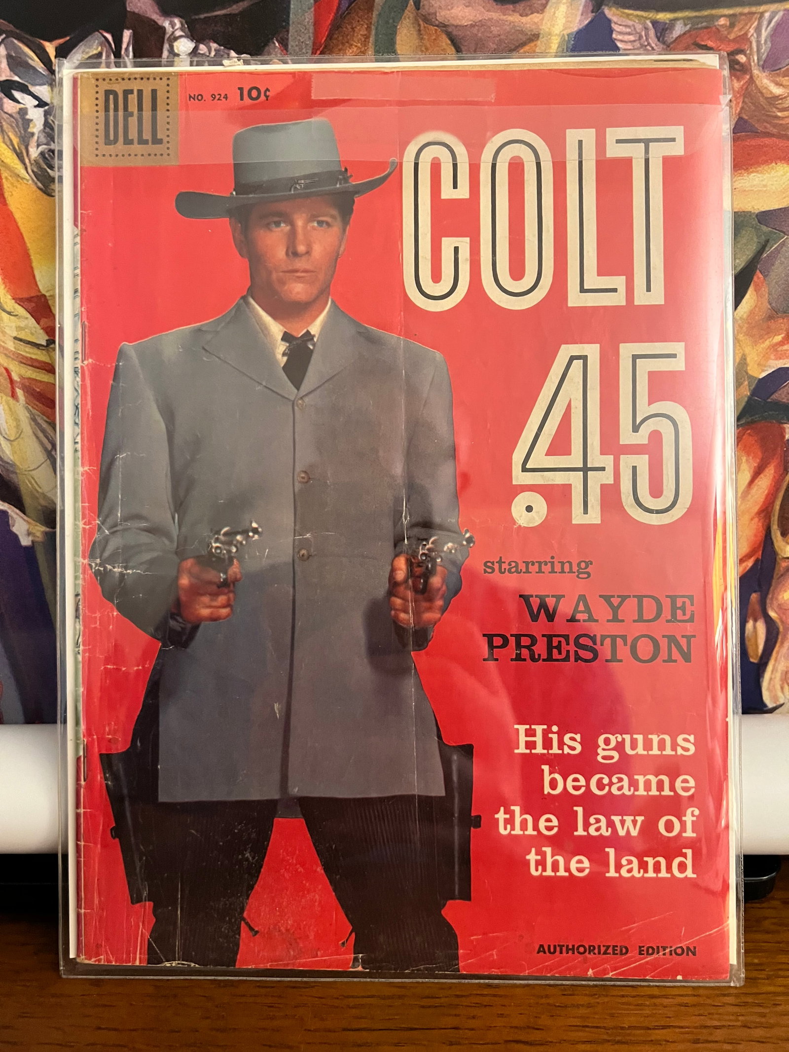 Colt 45, #924: Title: Colt 45, #924 Description: Description: Wayne Preston/1st issueDate Period: 1958Materials: Dell Comics Reserve: $25.00 Shipping:Domestic: Shipping rates are determined by