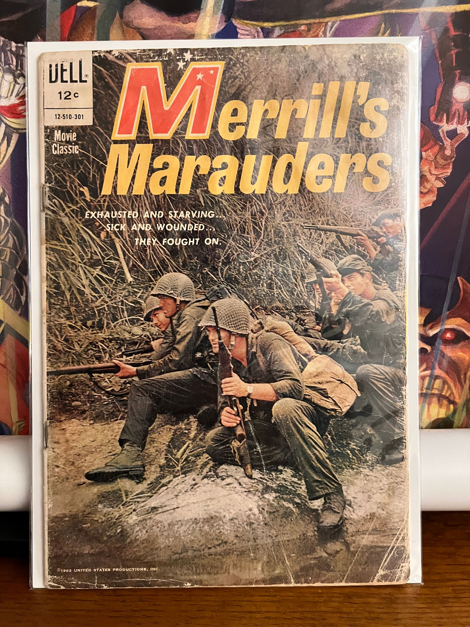 Merrill"s Marauders #12-510-301: Title: Merrill"s Marauders #12-510-301 Description: Description: Date Period: 1962Materials: Dell Comics Reserve: $17.00 Shipping:Domestic: Shipping rates are determined by