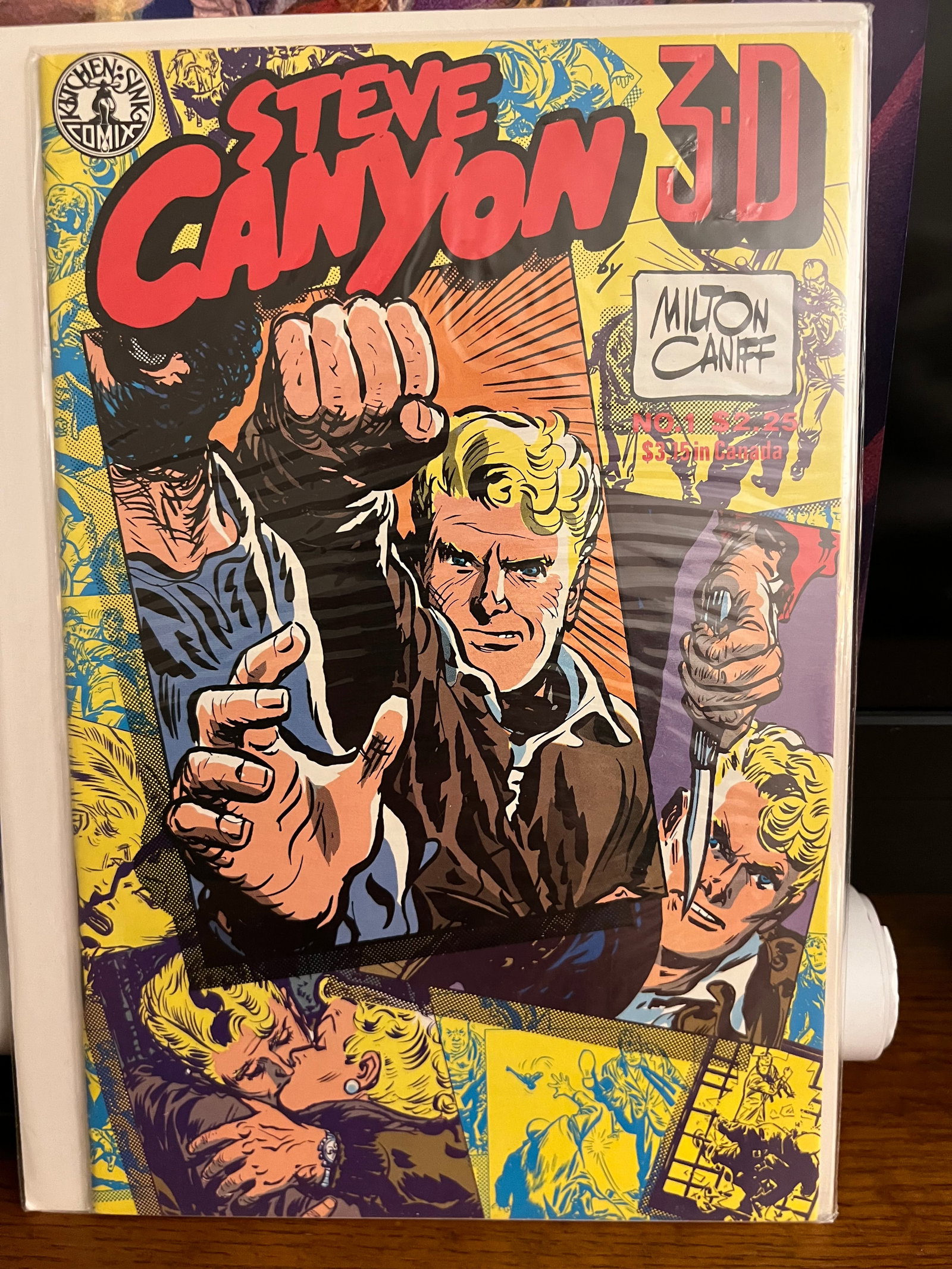 Steve Canyon 3D #1 / Milton Caniff: Title: Steve Canyon 3D #1 / Milton Caniff Description: Description: Date Period: 1983Materials: Kitchen Sink Comics Reserve: $25.00 Shipping:Domestic: Shipping rates are determined by