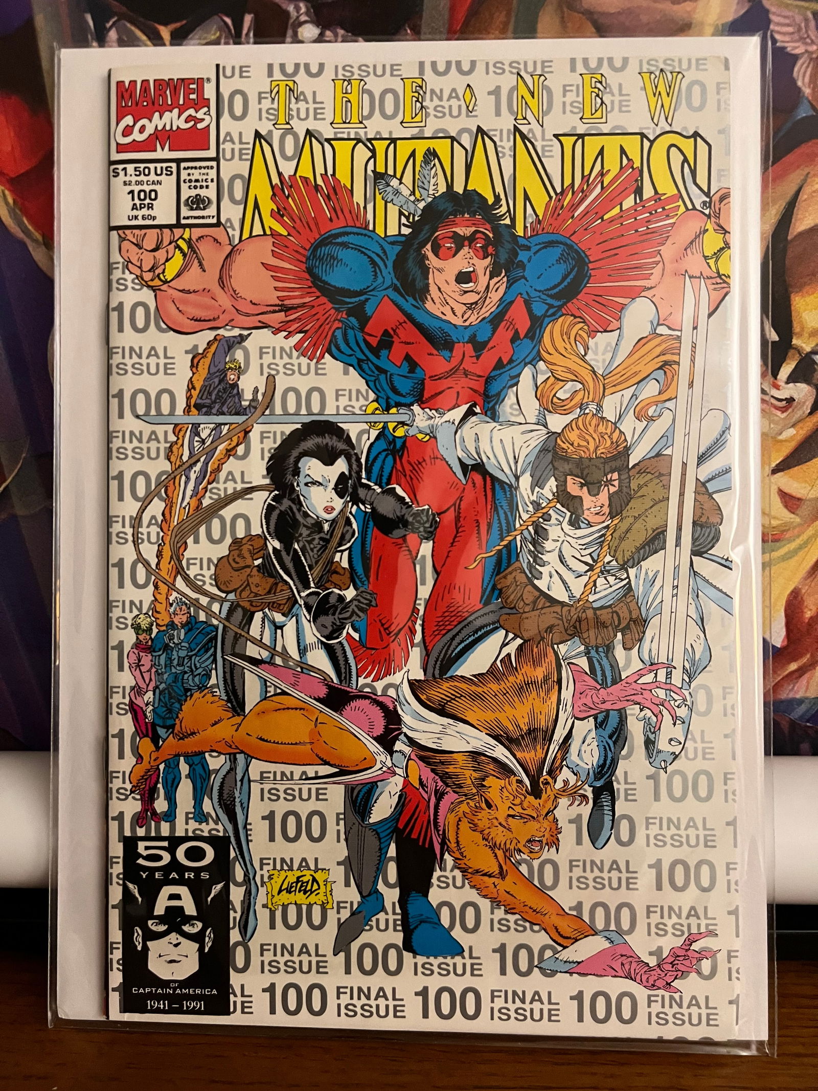The New Mutants #100: Title: The New Mutants #100 Description: Description: Date Period: Materials: Marvel Comics Reserve: $9.00 Shipping:Domestic: Shipping rates are determined by destinationInternational: Foreign