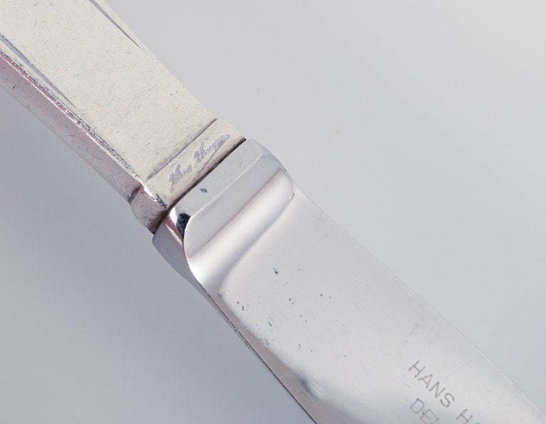 Hans Hansen silverware, Arvesølv no. 7. Art deco lunch knife in sterling silver and stainless - 5