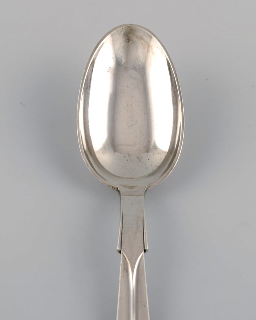 Hans Hansen silverware no. 7. Art deco table spoon in silver (830). Dated 1936. - 2