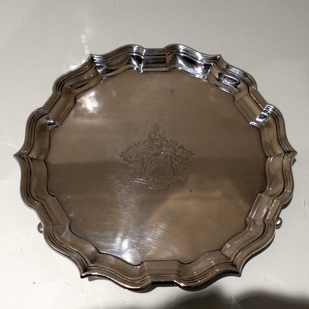 19th Century Antique Victorian Sterling Silver Salver London 1898 Hawksworth Eyre & Co Ltd (1 of 7)
