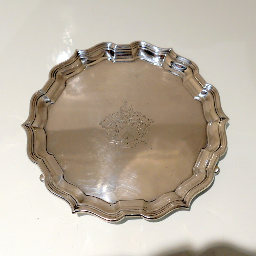 19th Century Antique Victorian Sterling Silver Salver London 1898 Hawksworth Eyre & Co Ltd - 2