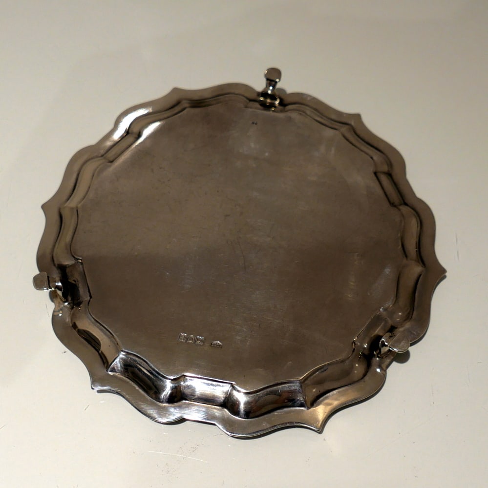 19th Century Antique Victorian Sterling Silver Salver London 1898 Hawksworth Eyre & Co Ltd - 6