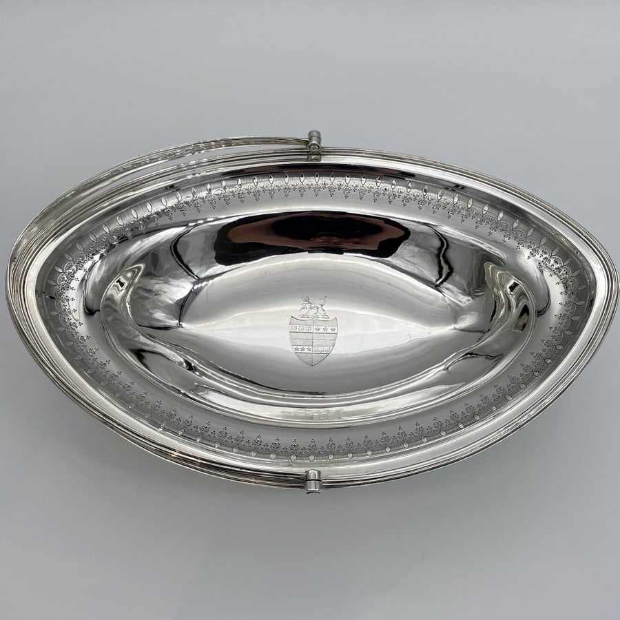 Early 19th Century Antique George III Silver Cake Basket London 1801 William Allen III (1 of 7)